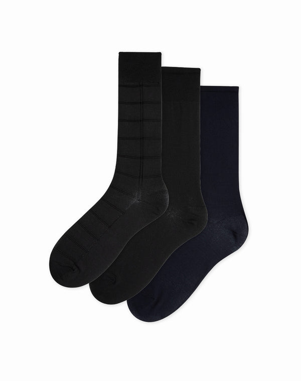 Medias para hombre largas paquete x3 unds surtidas