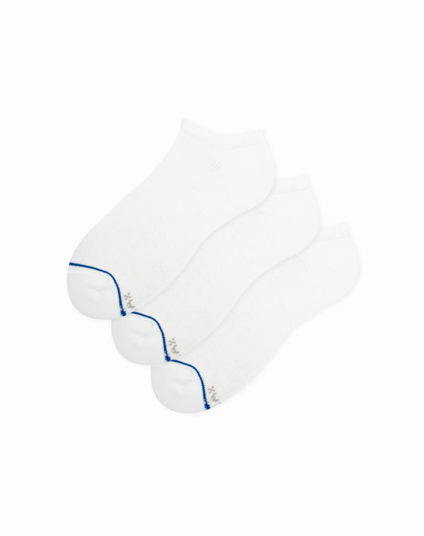 Medias para hombre tobilleras cortas paquete x3 unds blancas