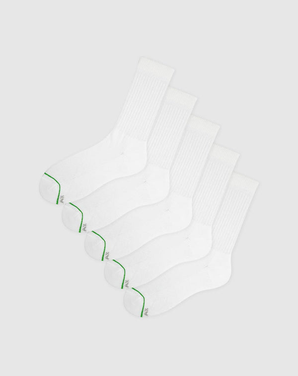 5 pares de medias largas blancas