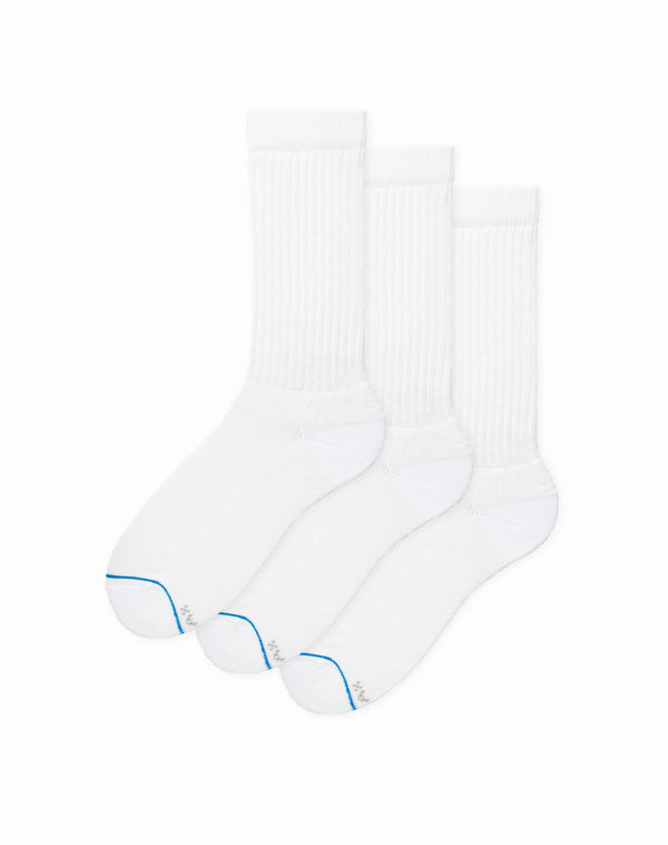 Medias para hombre largas paquete x3 unds blancas